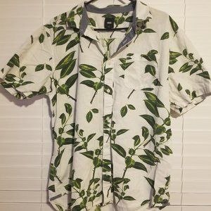 Vans Mens Casual Button Down Short Sleeve Shirt L